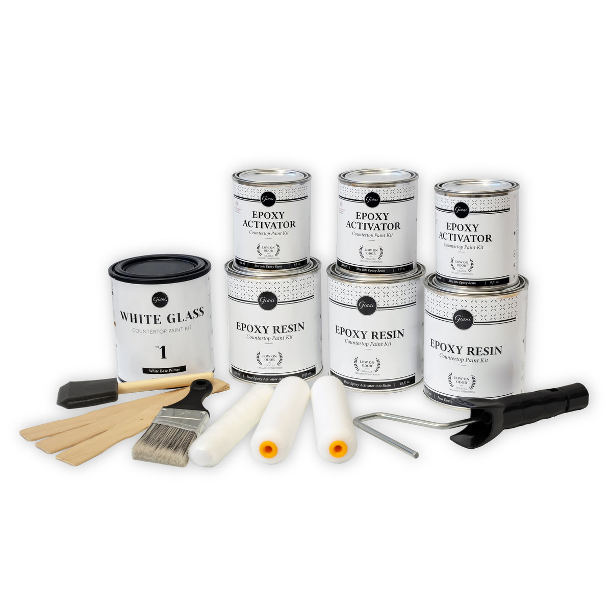 Giani White Glass Countertop Paint Kit Giani Inc.