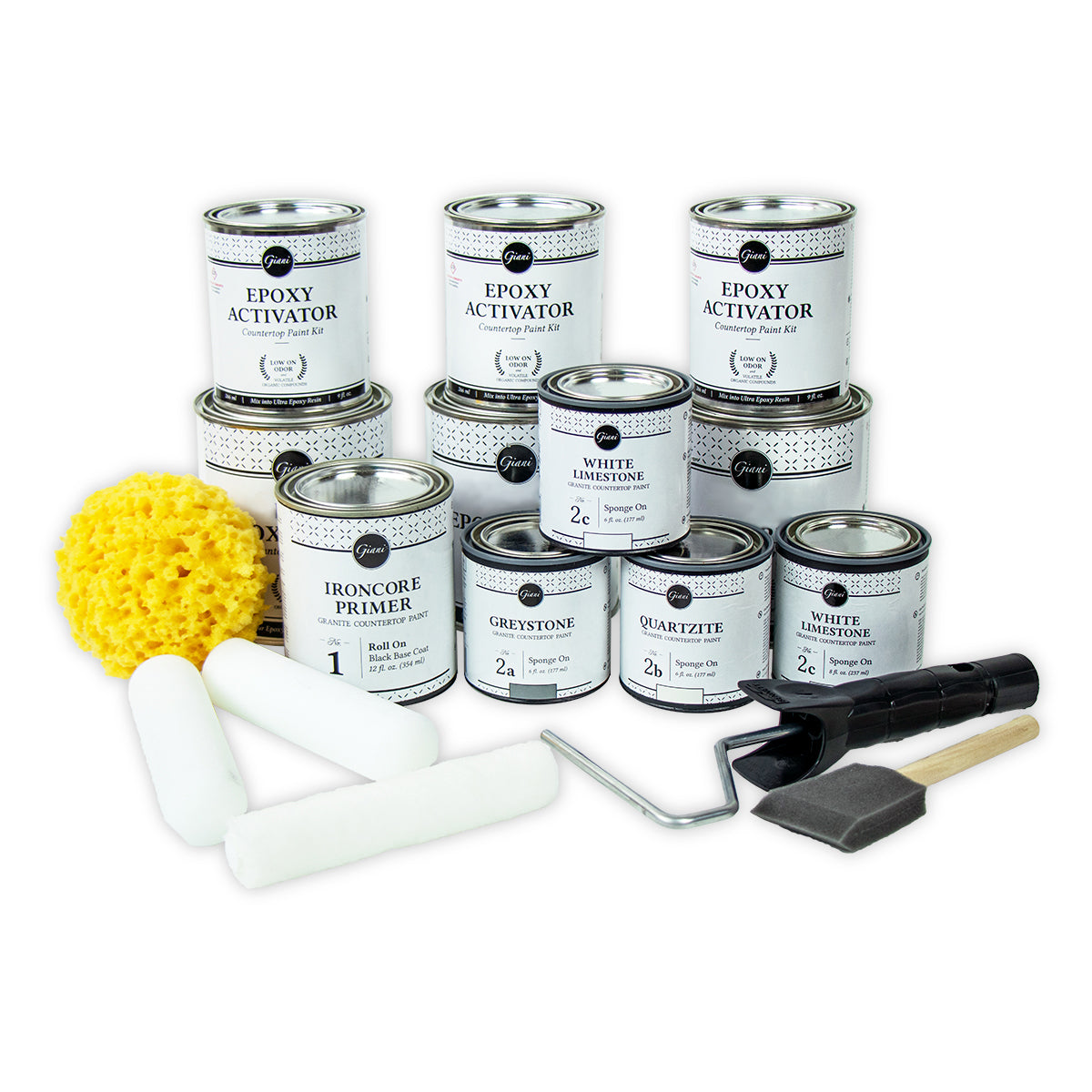 Giani Granite 2.0 - White Diamond Countertop Kit – Giani Inc.