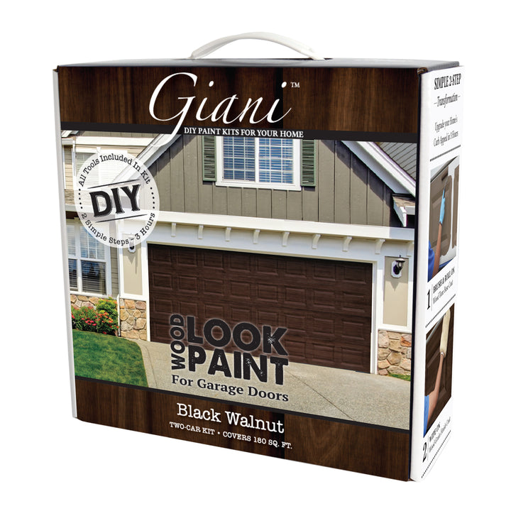 Giani Black Walnut Wood Look Kit for Garage Doors